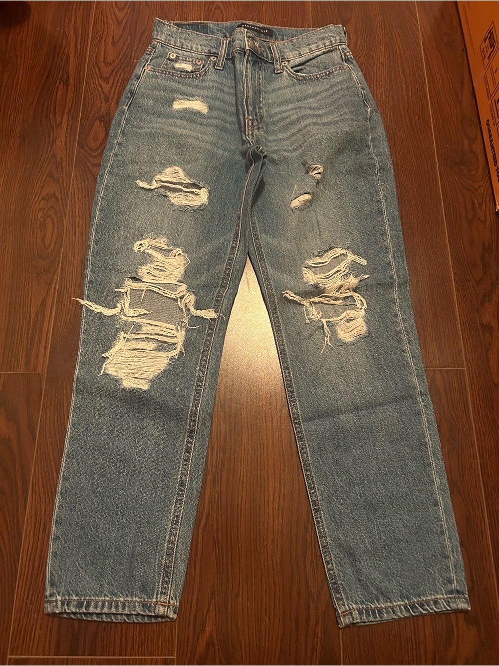 Aeropostale Light Blue Distressed Mom Jean